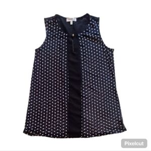 Sheer Polka Dot Tank Top Blouse - Size S